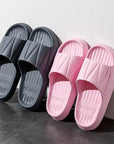 Stripe Design Home Slippers - Snooze Soles
