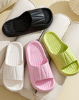 Stripe Design Home Slippers - Snooze Soles