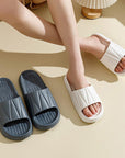 Stripe Design Home Slippers - Snooze Soles