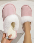 Winter Warm Plush Slippers Home Indoor Non-slip Bedroom Floor Soft Fuzzy Slipper For Couple Fashion Solid House Shoes - Snooze Soles