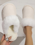 Winter Warm Plush Slippers Home Indoor Non-slip Bedroom Floor Soft Fuzzy Slipper For Couple Fashion Solid House Shoes - Snooze Soles