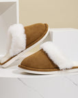 Winter Warm Plush Slippers Home Indoor Non-slip Bedroom Floor Soft Fuzzy Slipper For Couple Fashion Solid House Shoes - Snooze Soles