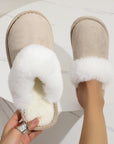 Winter Warm Plush Slippers Home Indoor Non-slip Bedroom Floor Soft Fuzzy Slipper For Couple Fashion Solid House Shoes - Snooze Soles